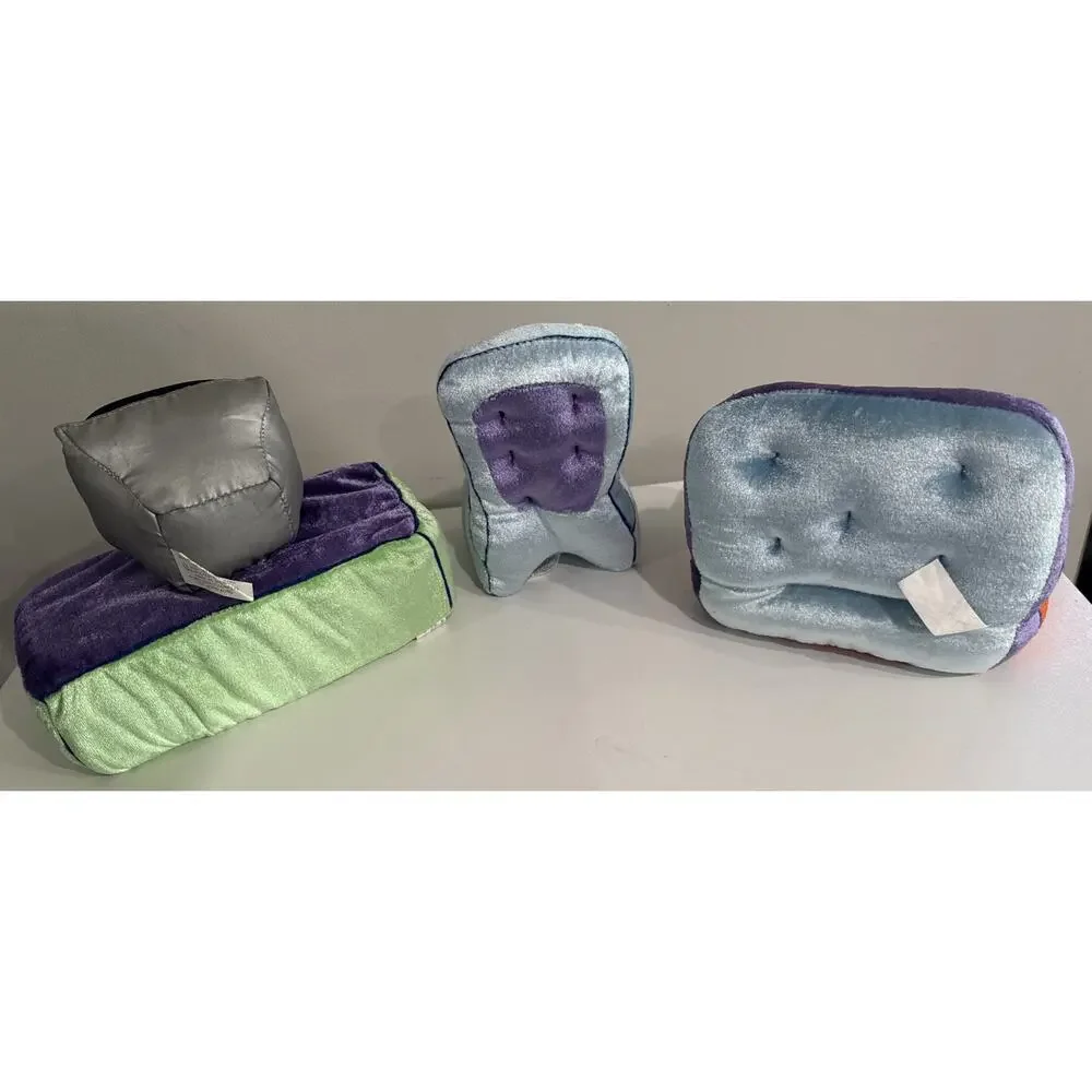 Vintage 1999 Agglo Plush Dollhouse Furniture Set Sofa Chair TV Stand Hong Kong